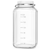 1 Pc 2 Gallon Super Large Square Glass Jar with Removable Handle & Airtight Screw Lid