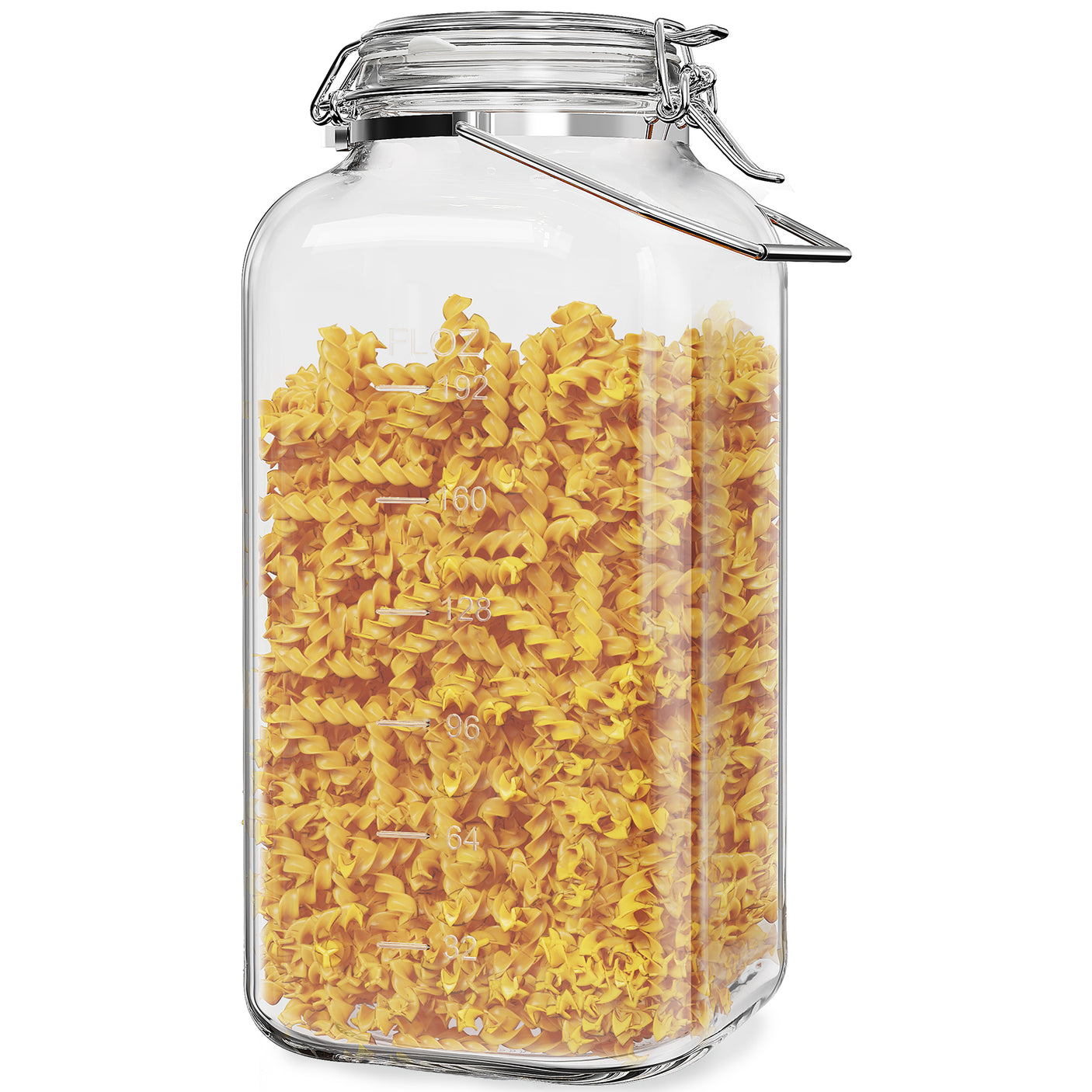 1 Gallon Super Large Glass Jar with Airtight Glass Lid, Stainless Steel Handle