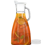 1 Pc 2 Quart Heavy Duty Glass Pitcher with Handle and Silicone Pour Spout