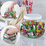 0.6 Gallon Square Wide Mouth Glass Jars with Airtight Lids