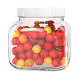 0.6 Gallon Square Wide Mouth Glass Jars with Airtight Lids