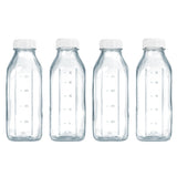 32 Oz Glass Milk Juice Bottles with Pour Spout, Scale Mark