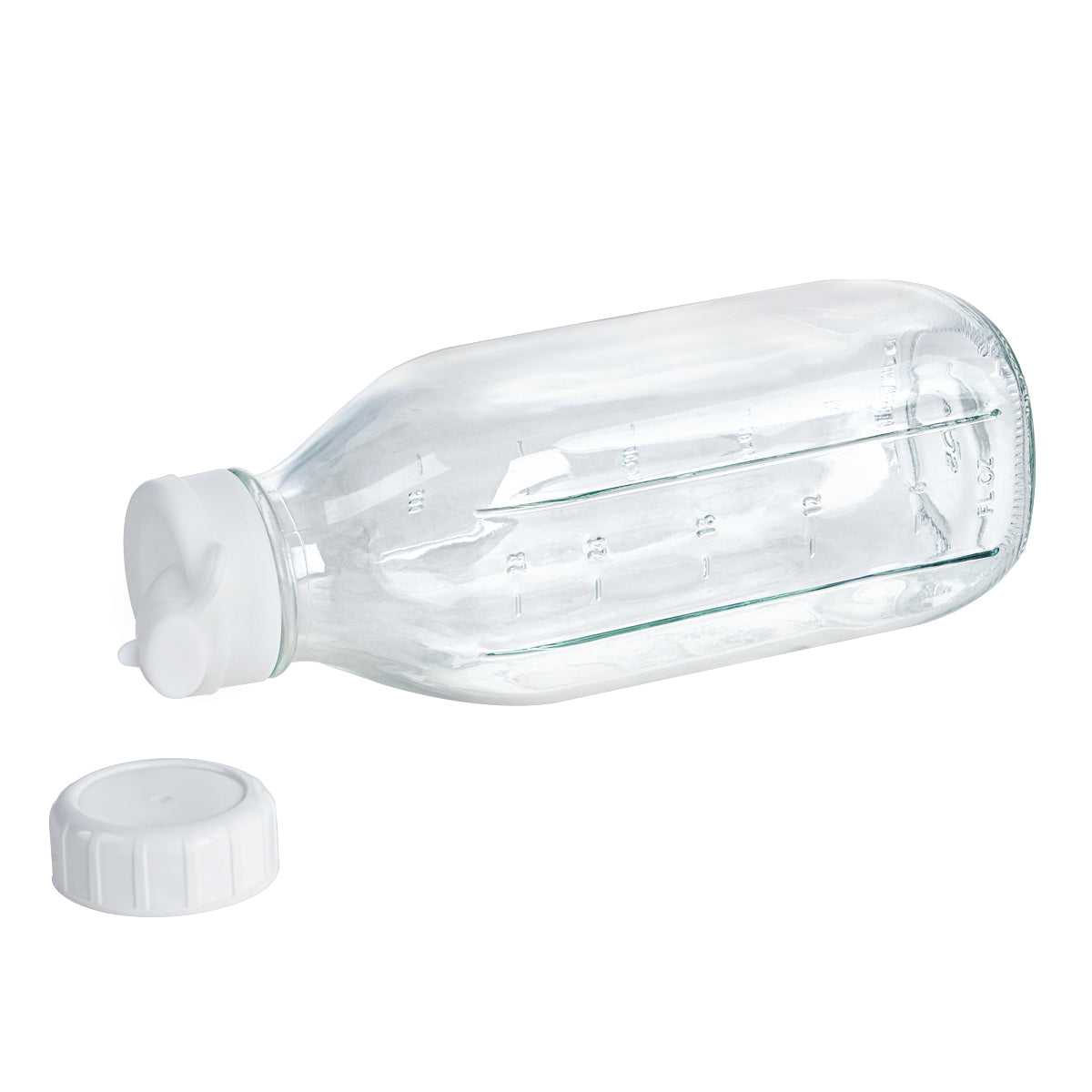 32 Oz Glass Milk Juice Bottles with Pour Spout, Scale Mark
