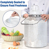 5 Gallon Wide Mouth Airtight Glass Storage Jars with Stainless Steel Handle