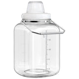 5 Gallon Wide Mouth Square Storage Glass Jar with Airtight Lid and Stainless Steel Handle