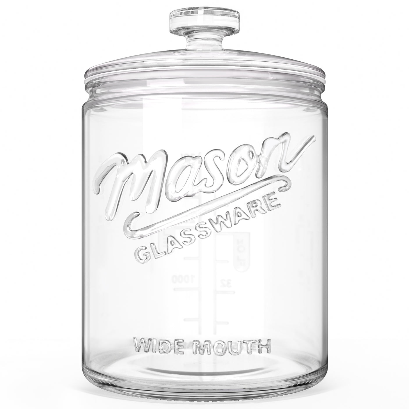 1 Pc 1 Gallon Glass Mason Cookie Jar with Glass Lid