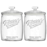 2 Pcs 1 Gallon Super Wide Mouth Mason Jar with Airtight Glass Lid