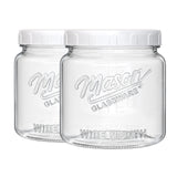 2 Pc 64oz Storage Mason Jar with Airtight Screw Lid