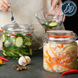 2 Pc 0.5 Gallon Mason Jar with Airtight Glass Lid