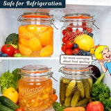 2 Pc 0.5 Gallon Mason Jar with Airtight Glass Lid