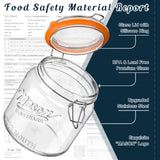 2 Pc 0.5 Gallon Mason Jar with Airtight Glass Lid