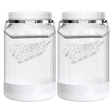 2 Pc 1 Gallon Glass Mason Jar with Silicone Anti-slip Cover & Airtight Lid, Steel Removable Handle