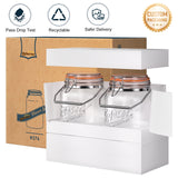 2 Pc 1 Gallon Glass Mason Jar with Silicone Anti-slip Cover & Airtight Glass Lid, Steel Removable Handle