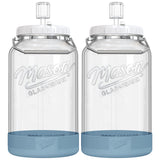 2 Pc 1.5 Gallon Fermentation Mason Jar with Silicone Anti-slip Cover & Airlocks, Steel Removable Handle