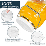 2 Pc 1.5 Gallon Fermentation Mason Jar with Silicone Anti-slip Cover & Airlocks, Steel Removable Handle