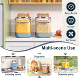 2 Pc 1 Gallon Glass Mason Jar with Silicone Anti-slip Cover & Airtight Glass Lid, Steel Removable Handle