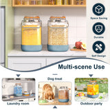 2 Pc 1.5 Gallon Glass Mason Jar with Silicone Anti-slip Cover & Airtight Glass Lid, Steel Removable Handle