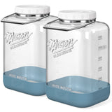 2 Pc 2 Gallon Storage Mason Jar with Silicone Anti-slip Cover & Airtight Lid, Steel Removable Handle