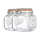 2 Pc 0.5 Gallon Mason Jar with Airtight Glass Lid
