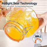 2 Pc 0.5 Gallon Mason Jar with Airtight Glass Lid