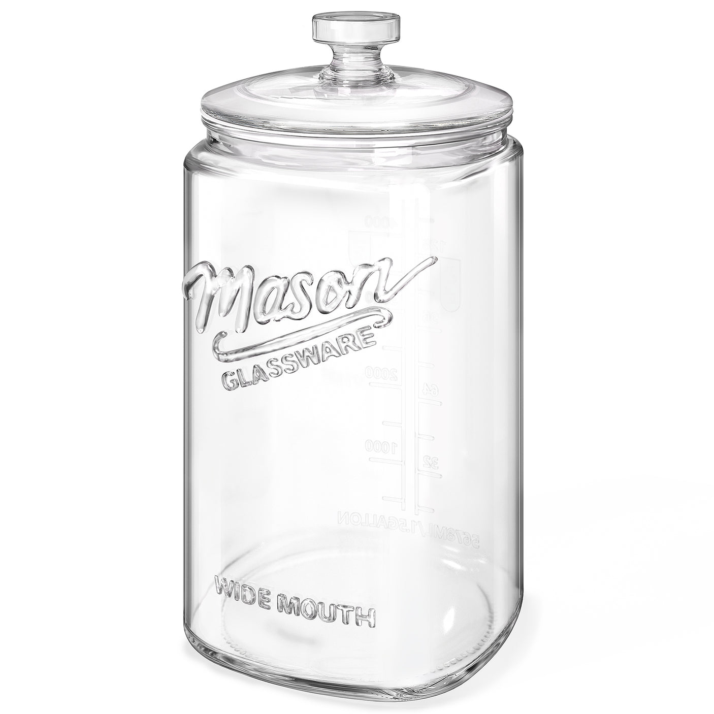 2 Pcs 1.5 Gallon Super Large Cylindrical Glass Jar with Airtight Glass Lid
