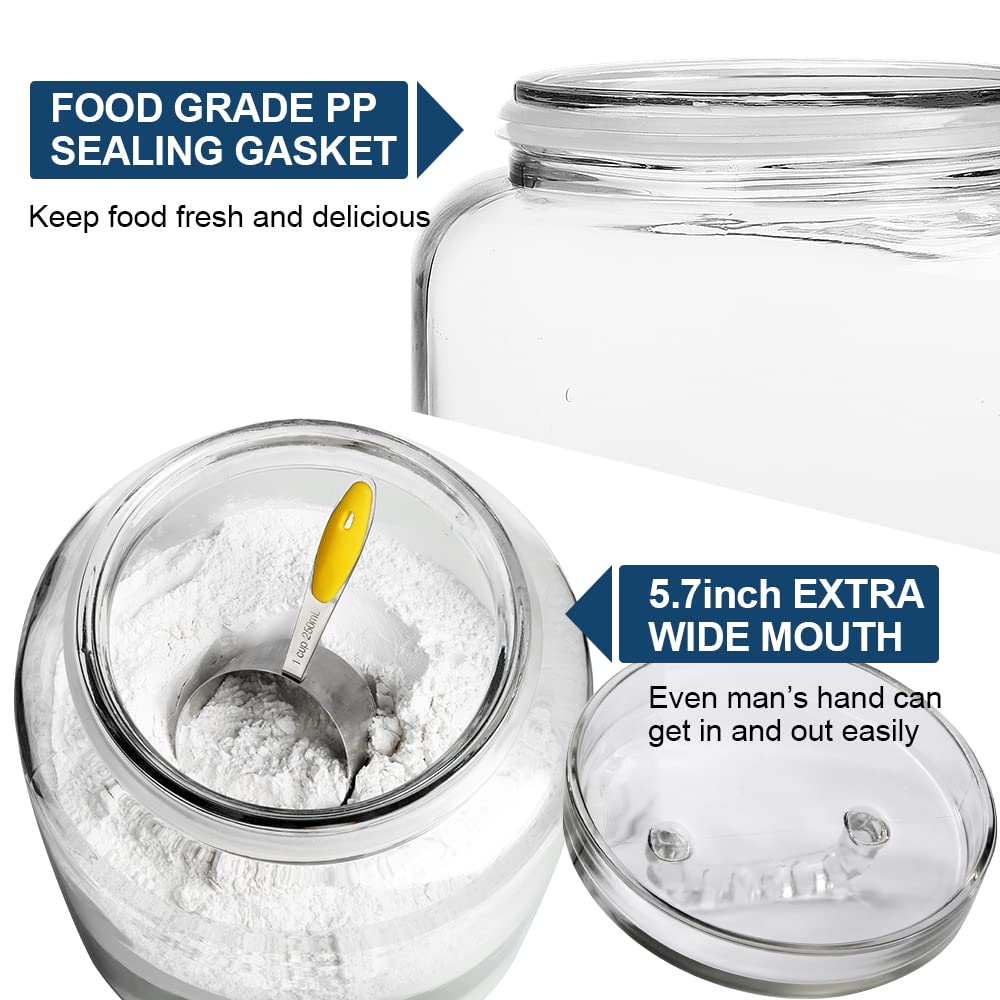 3 Gallon Super Wide Mouth Glass Jars with Glass Lid