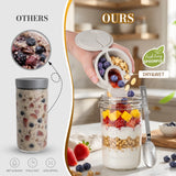 Syntic 21 Oz Customized Overnight Oats Mason Jar