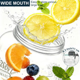 2 Pc 1 Gallon Square Mason Jar with Silicone Anti-slip Cover & Airtight Lid, Steel Removable Handle