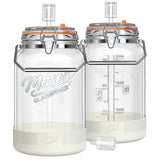 Upgrade 2 Pc 1 Gallon Fermentation Jars with Airlocks & Silicone Cover