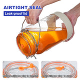 Upgrade 2 Pc 1 Gallon Fermentation Jars with Airlocks & Silicone Cover