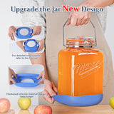 2 Pc 1.5 Gallon Fermentation Jar with Steel Handle, Silicone Anti-slip Cover, 3 Airlocks