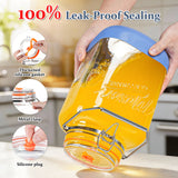 2 Pc 1.5 Gallon Fermentation Jar with Steel Handle, Silicone Anti-slip Cover, 3 Airlocks