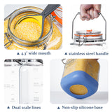 2 Pc 1 Gallon Fermentation Jar with Steel Handle, Silicone Anti-slip Cover, 3 Airlocks