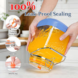 2 Pc 1 Gallon Fermentation Jar with Steel Handle, Silicone Anti-slip Cover, 3 Airlocks