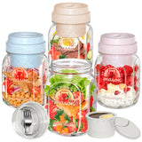 Syntic 32 Oz Customized Food Grade Salad Jar Set