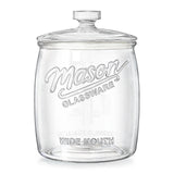 2 Pcs 0.5 Gallon Super Wide Mouth Mason Jar with Airtight Glass Lid