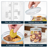 2 Pcs 0.5 Gallon Super Wide Mouth Mason Jar with Airtight Glass Lid