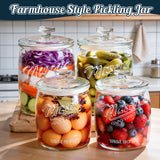 2 Pcs 0.5 Gallon Super Wide Mouth Mason Jar with Airtight Glass Lid