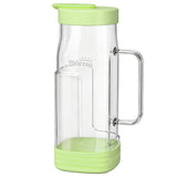 Syntic 2L Glass Pitcher with Glass Handle, Silicone Base & Dual-Pour Design Lid