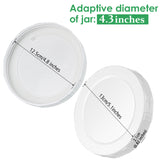 4 Pcs Replaced Lid for Syntic Wide Mouth Jars(With Airtight Silicone Gasket)