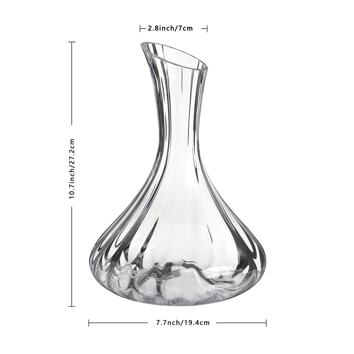 1500ML（63 OZ）Hand-Blown Crystalline Wine Decanter