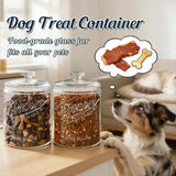 2 Pc 1 Gallon Cylindrical Glass Mason Jar with Glass Lid
