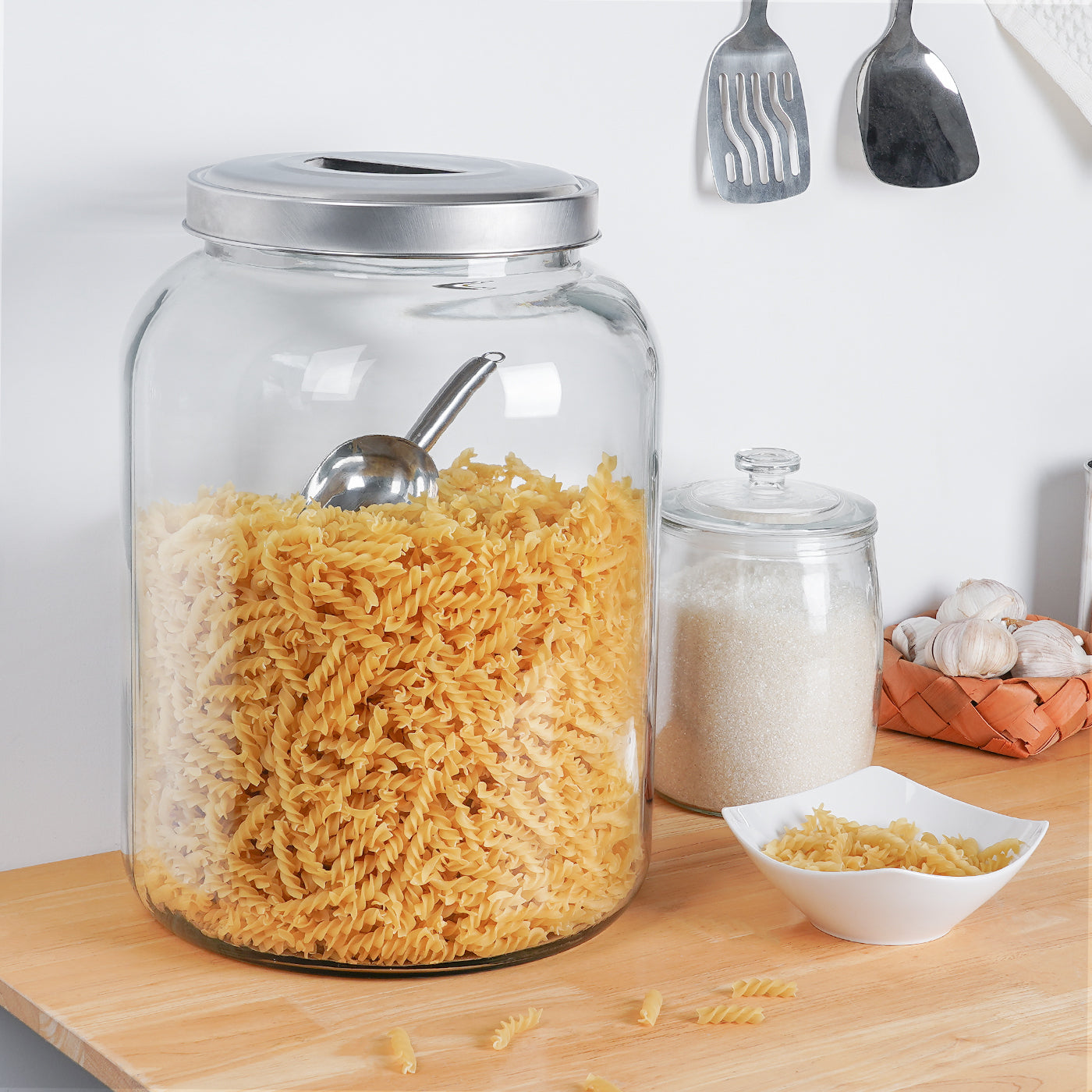 5.5 Gallon Super Large Storage Glass Jars with Metal Lids