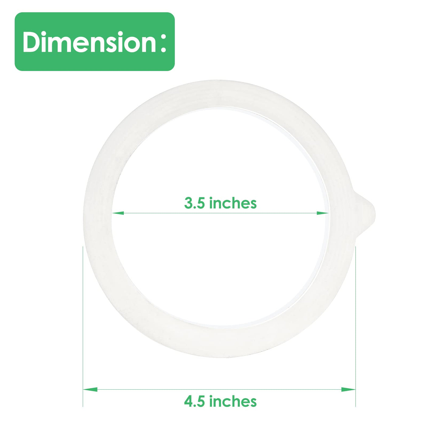 Silicone Sealing Ring for 4.3 Inches Mouth Glass Jars