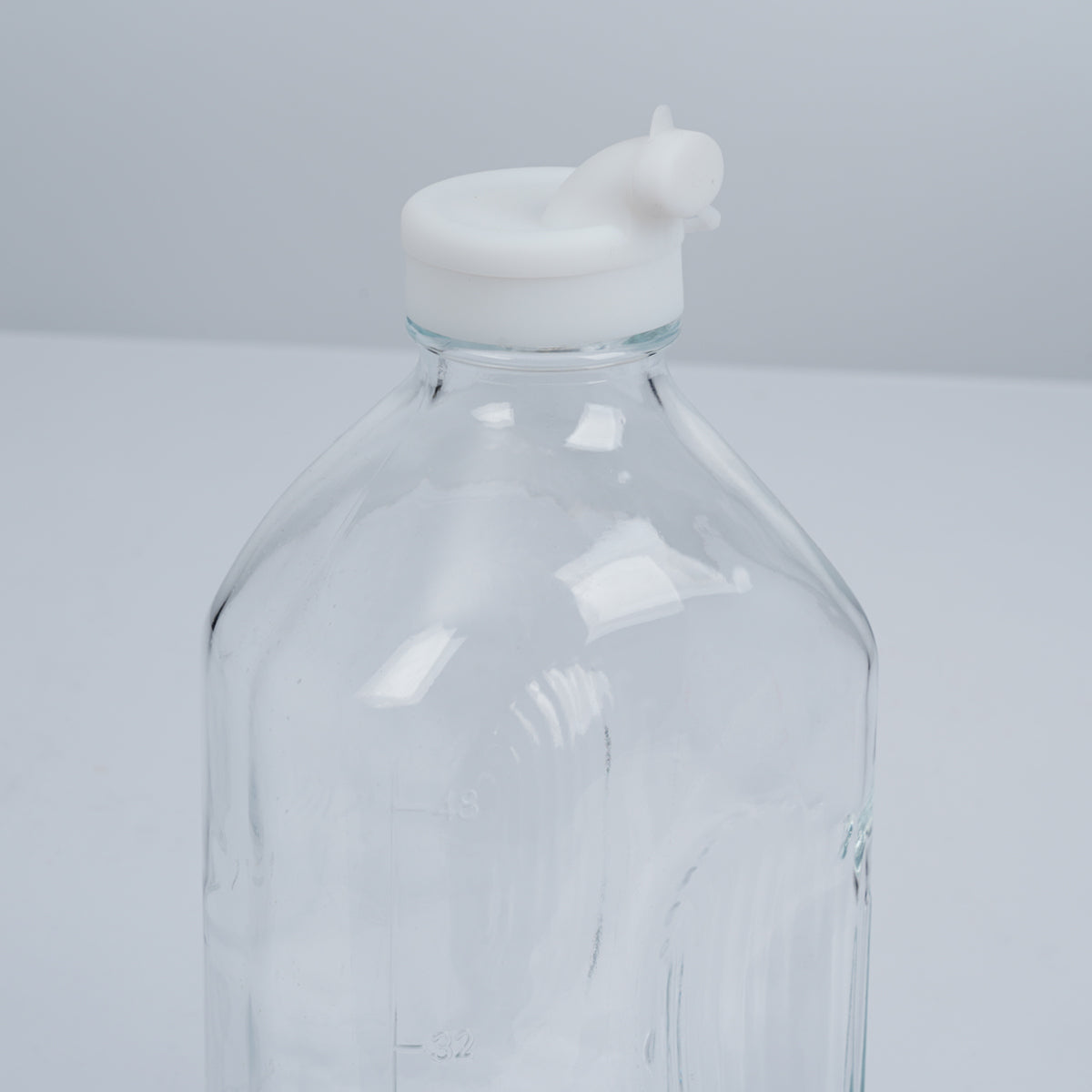 64 Oz Glass Bottle & Jar with Airtight SCREW LID, Scale Line