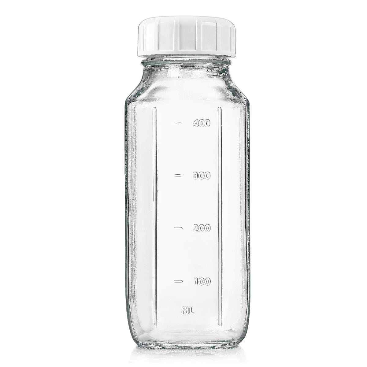 6 Pcs 16 Oz Glass Bottle & Jar With Capacity Mark and Airtight Spout, Lid