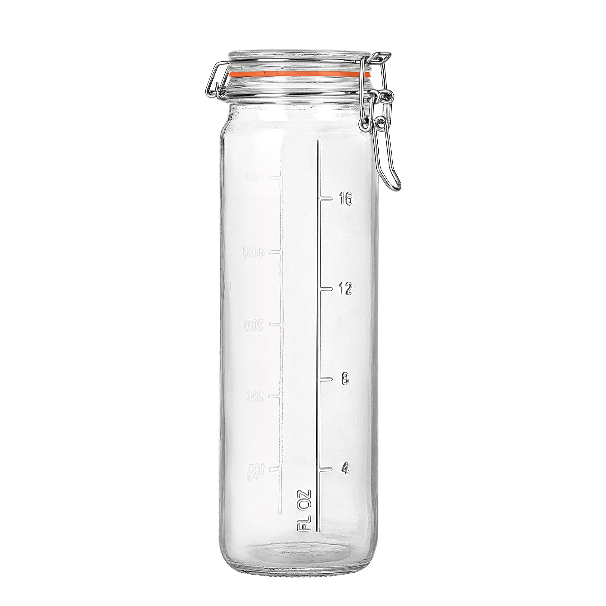 6 Pcs 20 oz Tall Glass Jars with Airtight Lids