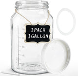 1 Gallon Multipurpose Wide Mouth Glass Jar with Airtight Screw Lid