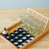 8 Pcs 2 oz Glass Bottles & Jars with Airtight Caps