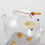 2 Pcs Mini Handmade Glass Piggy Storage Jar